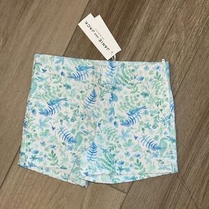 Janie and Jack High Waist Girls Blue and Green Shorts Size 4 NWT!